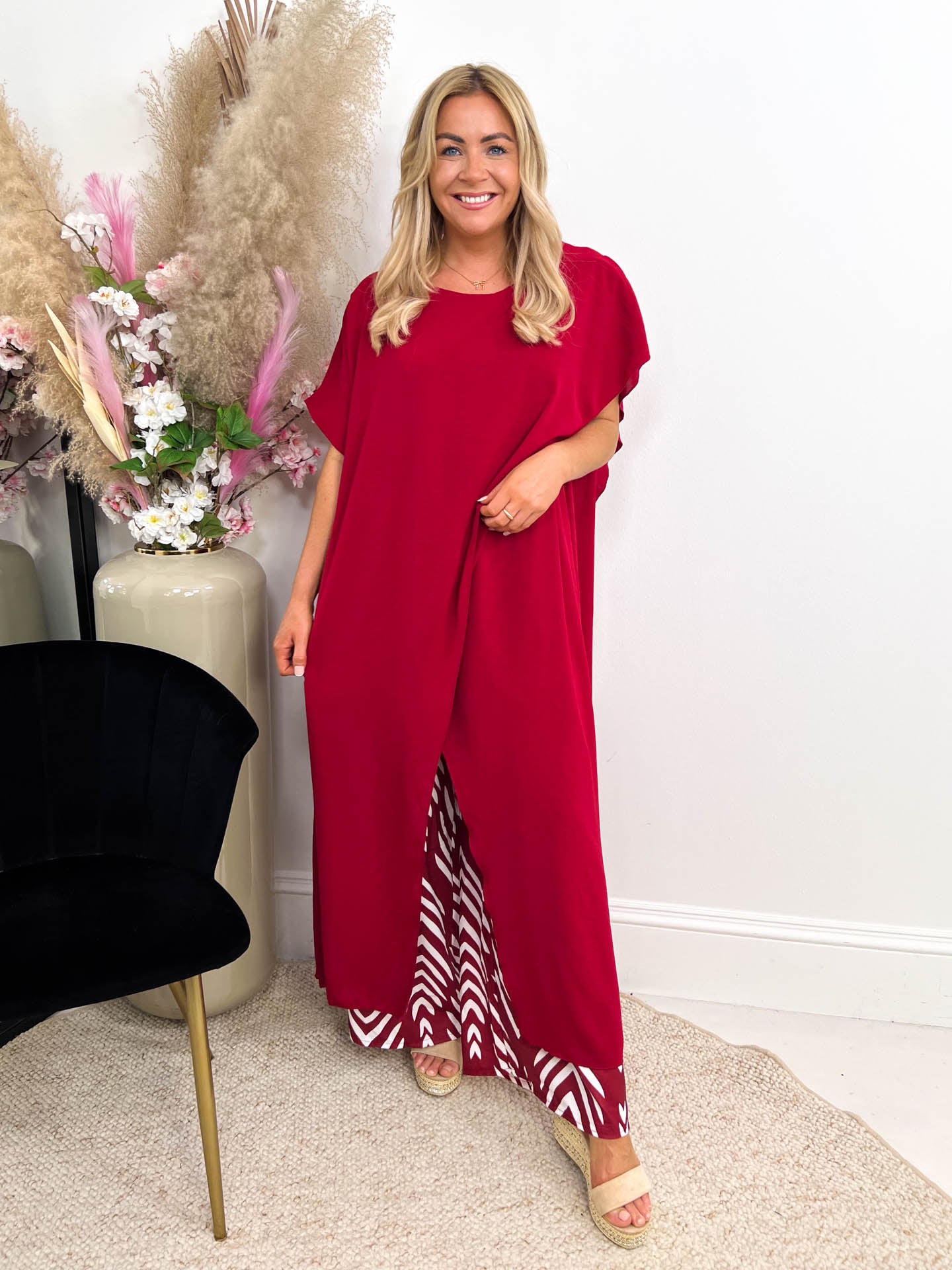 The Sorrento - Print Trouser Long Floaty Two Piece