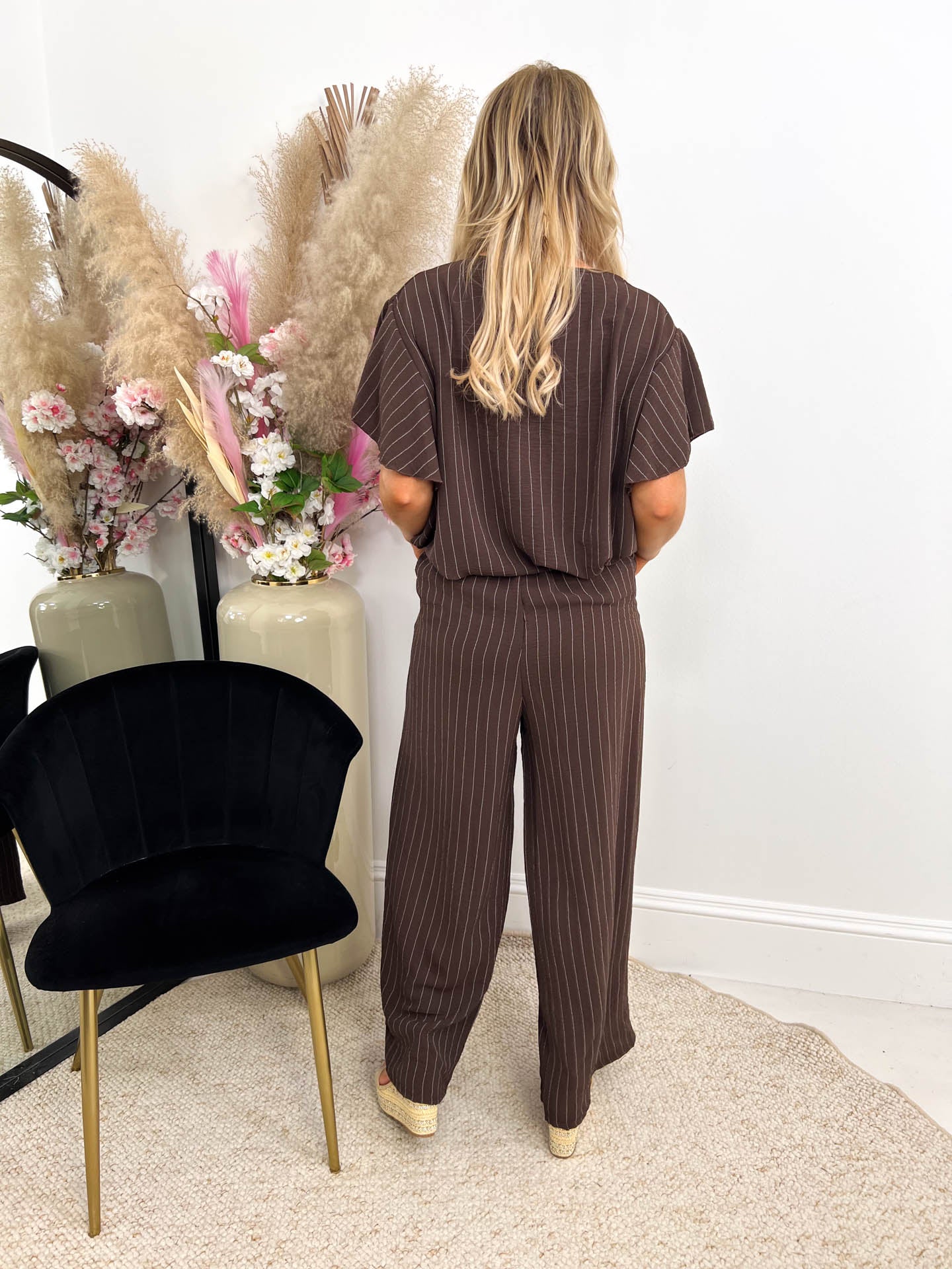 The Felix - Striped Pleat Waist Trouser Set