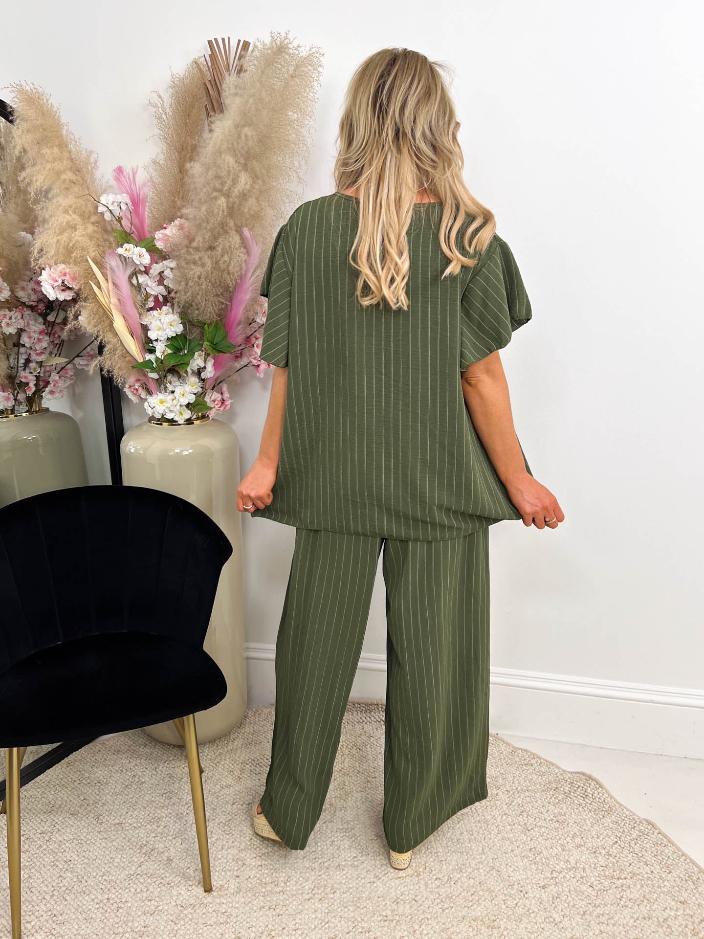The Felix - Striped Pleat Waist Trouser Set
