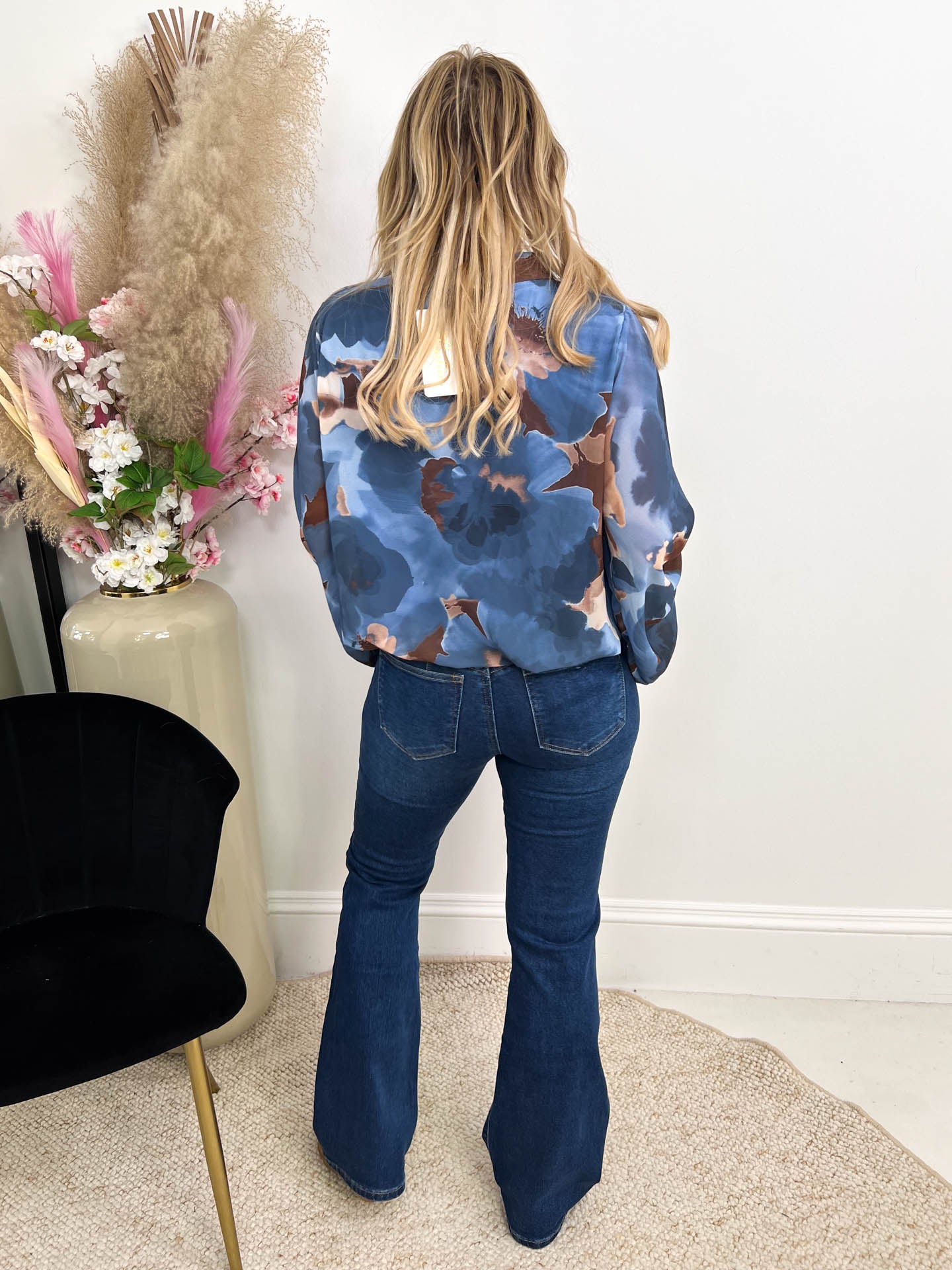 The Ophelia - Watercolour Floral Blouse