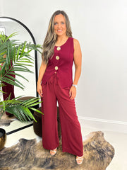 The Delilah - Shell Button Vest Top