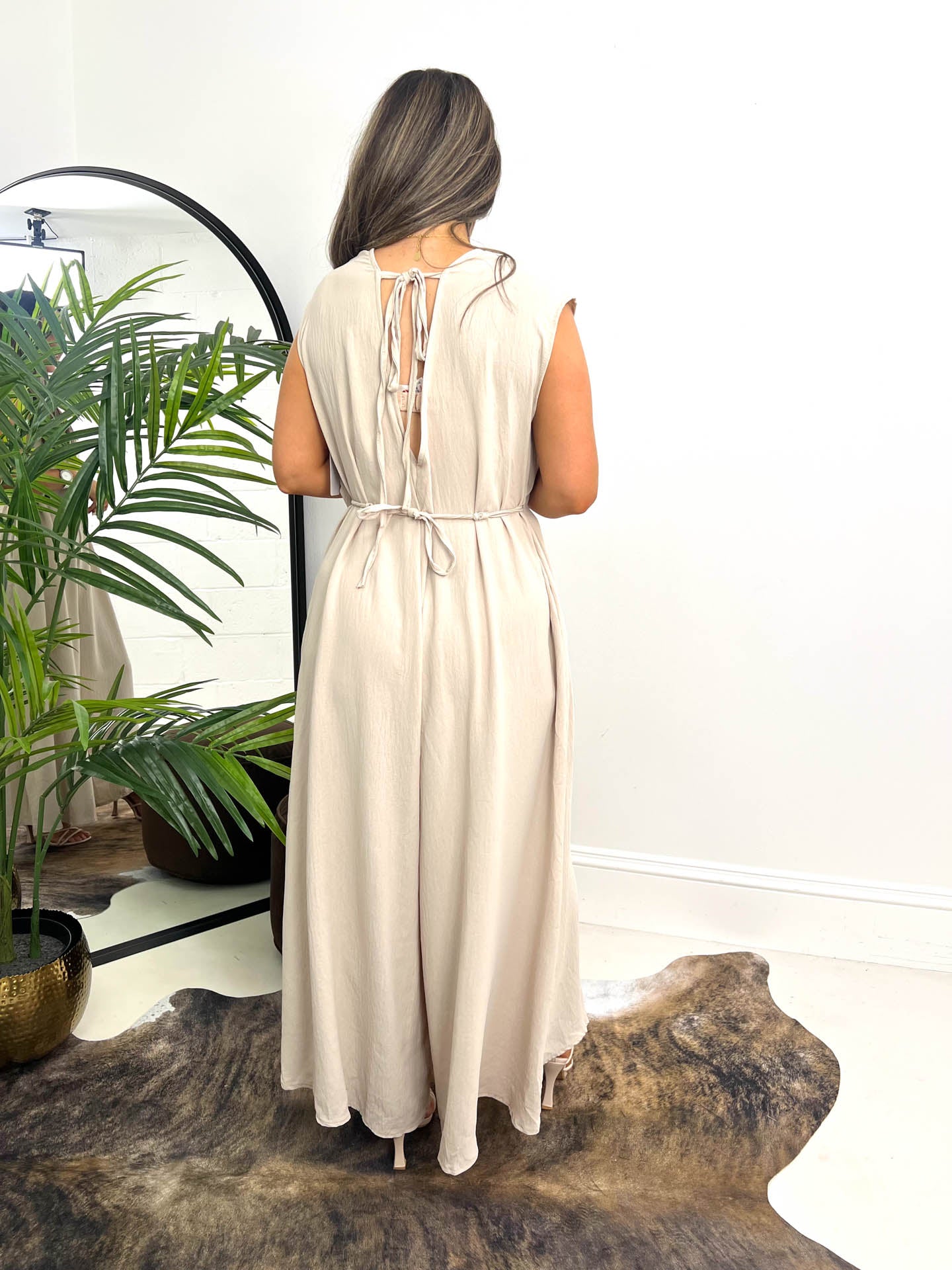 The Janette - Jumpsuit with Beaded Waist