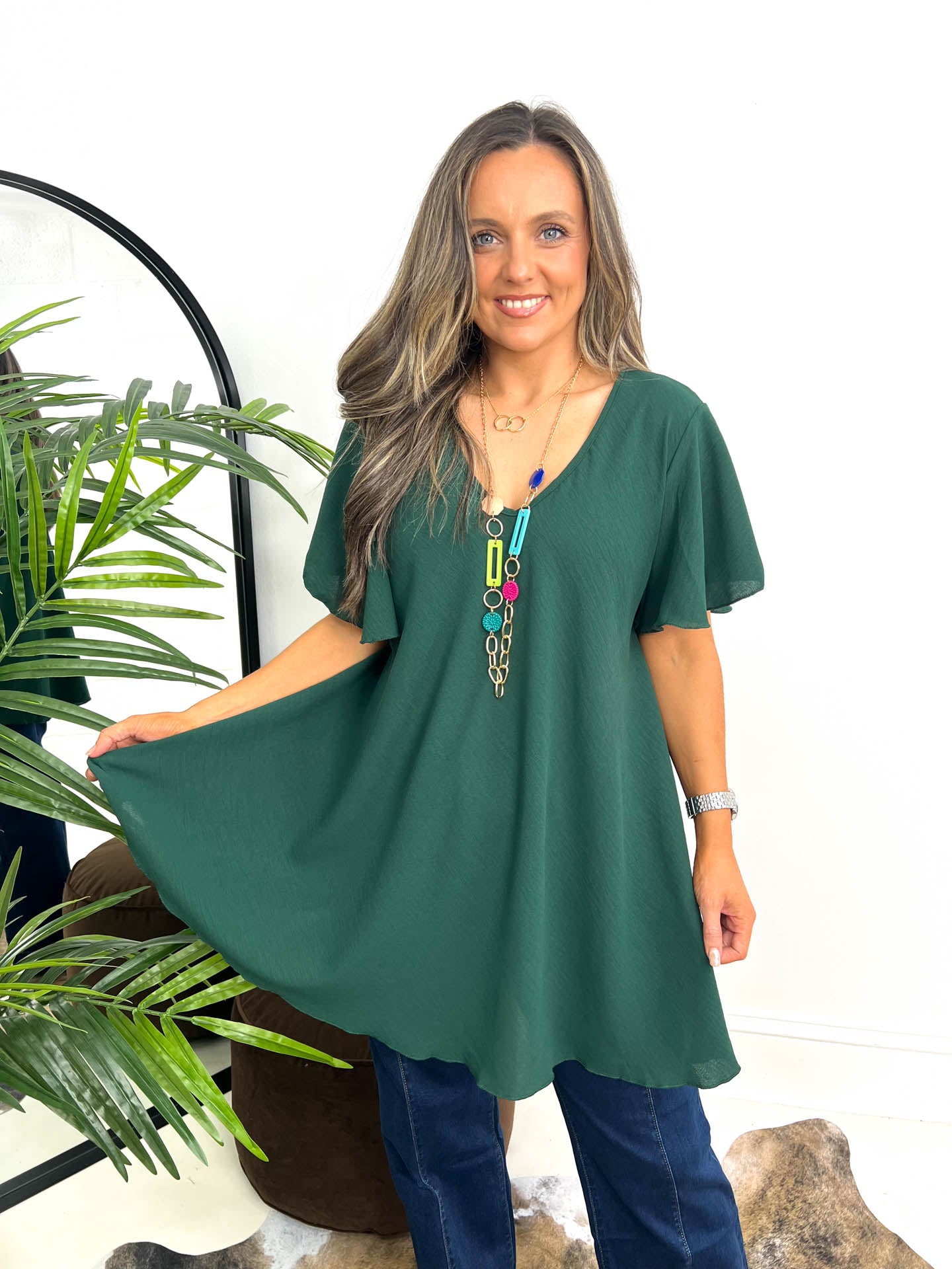 The Sunny - Floaty Necklace Blouse