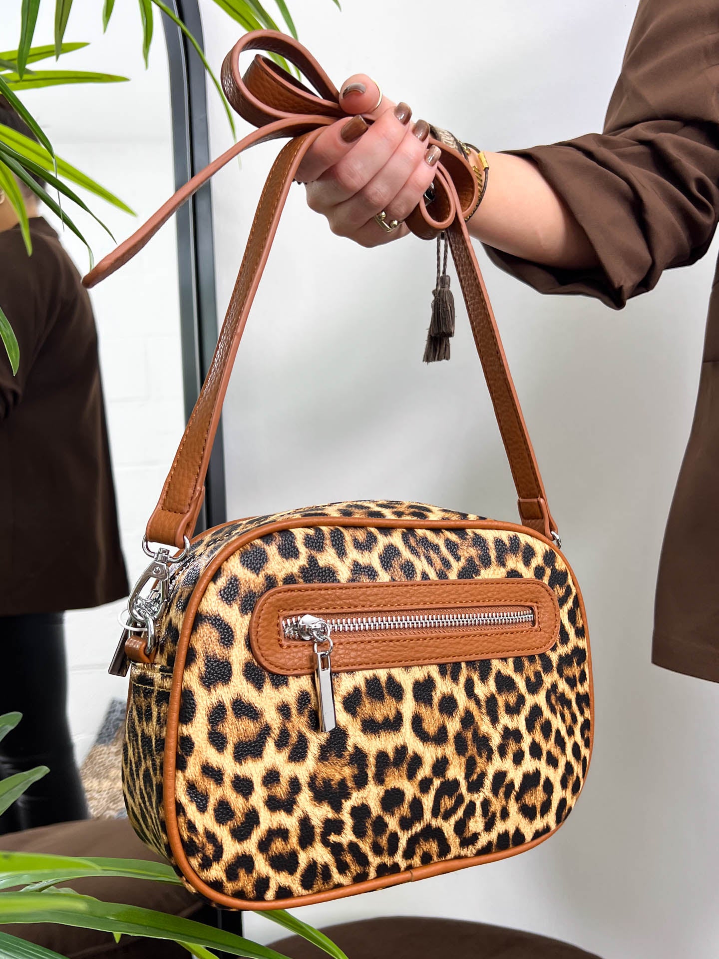 The Fiona - Leopard Print Crossbody Bag