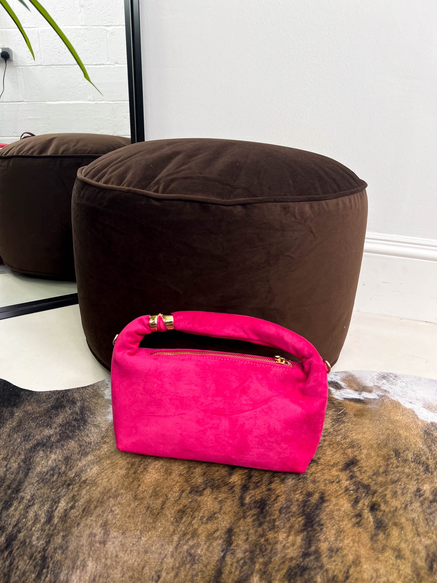 The Kloe - Suede Gold Detailing Bag