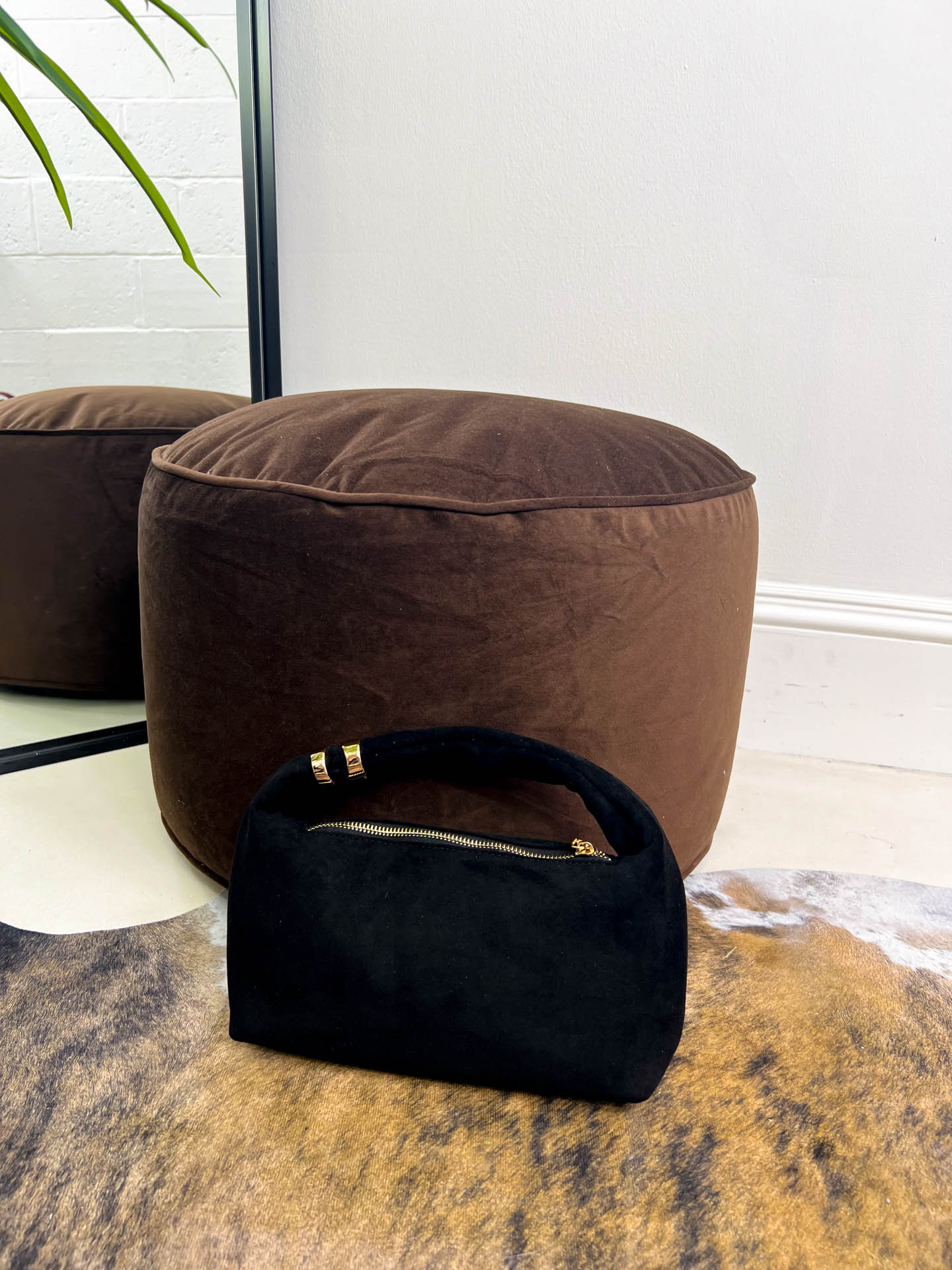 The Kloe - Suede Gold Detailing Bag