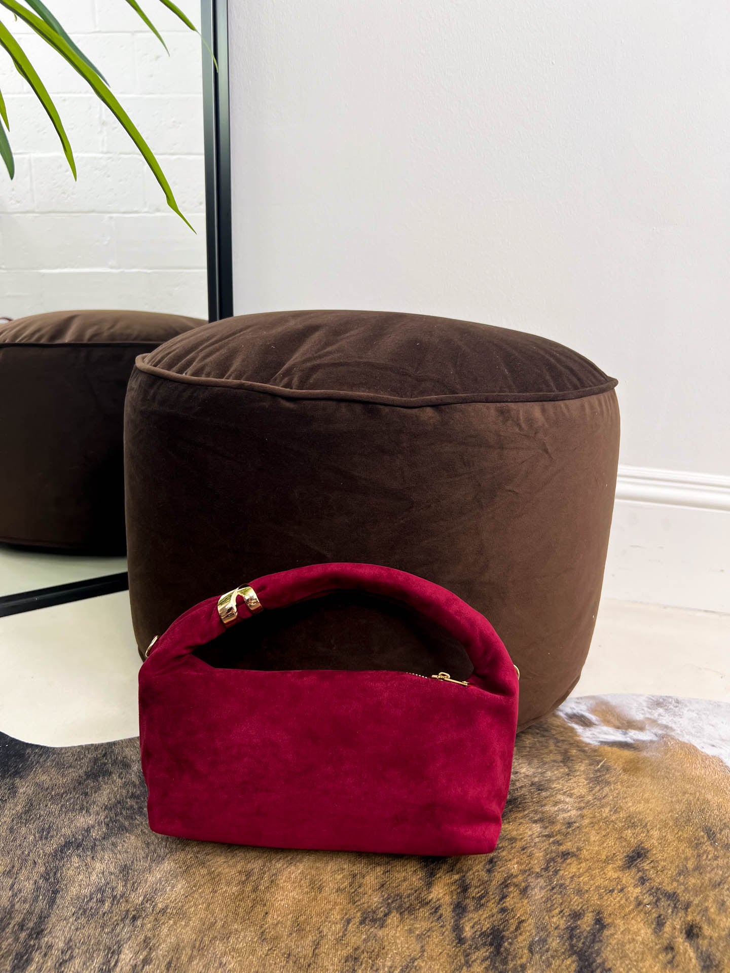 The Kloe - Suede Gold Detailing Bag