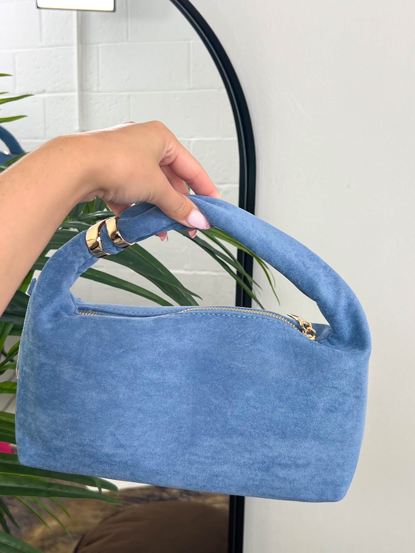 The Kloe - Suede Gold Detailing Bag