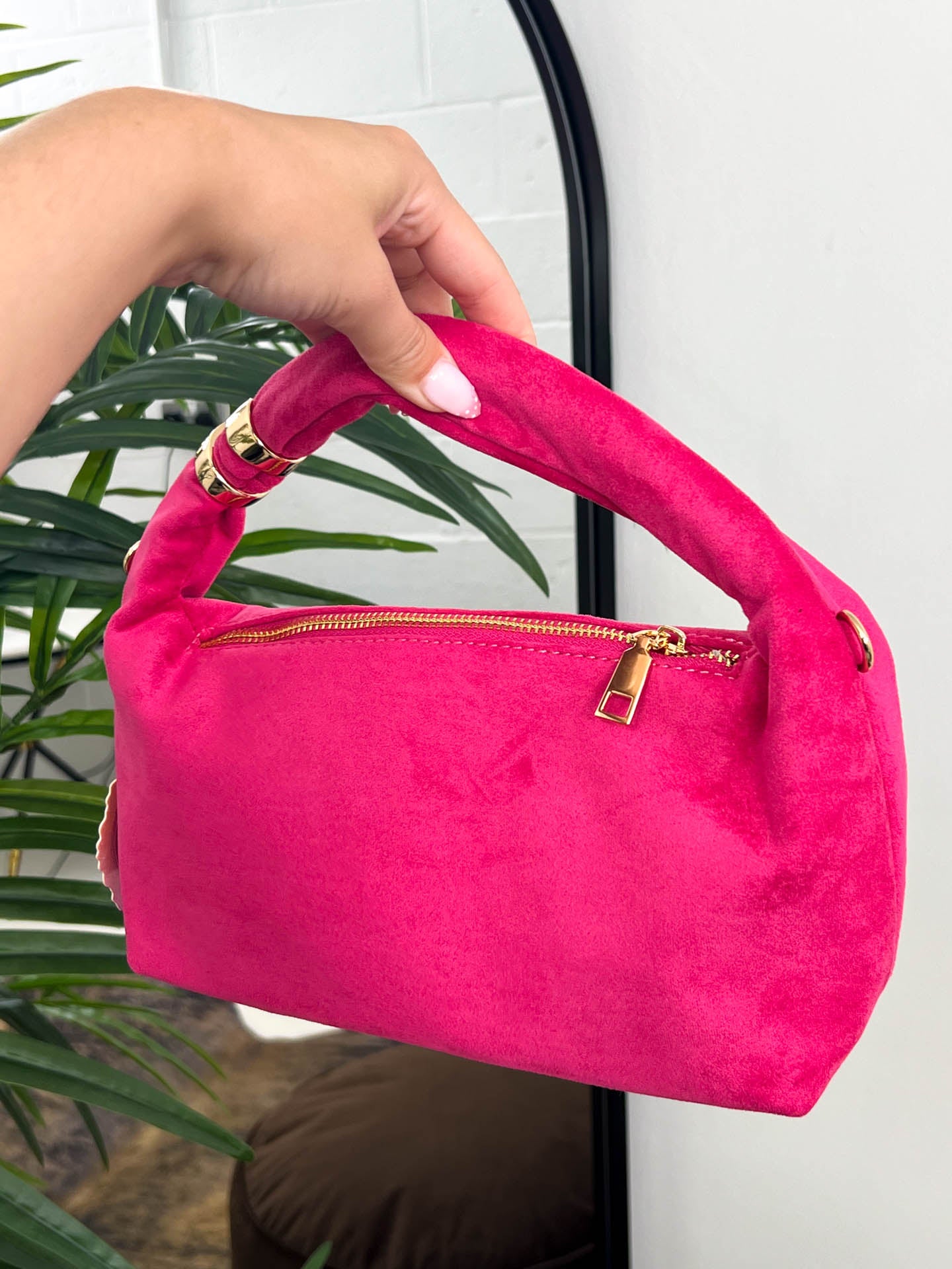 The Kloe - Suede Gold Detailing Bag