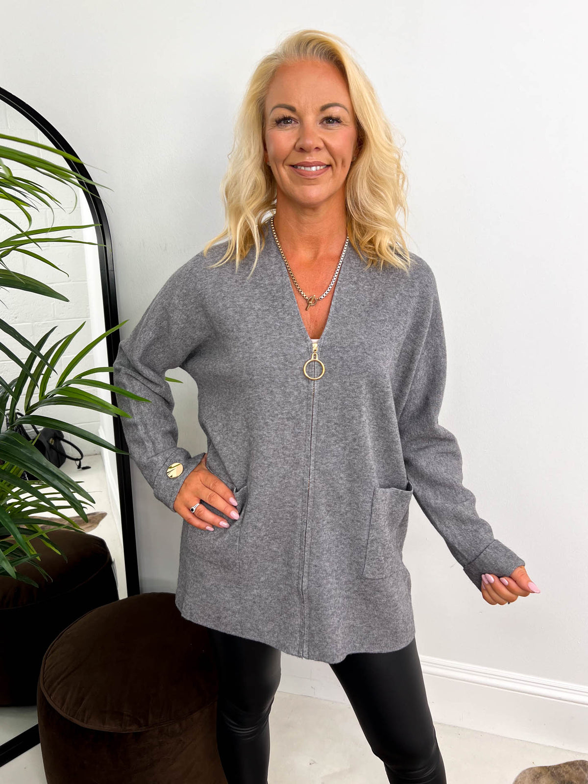 The Ailsa - Longline Zip Through Cardigan