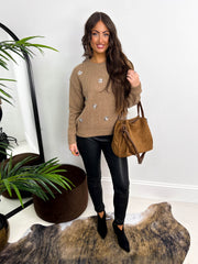 The Paloma - Embellished Floral Knit