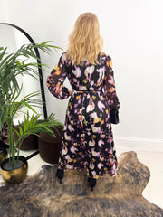 The Dolly - Watercolour Long Sleeve Maxi Dress