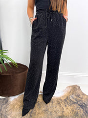 The Karis - Straight Leg Joggers with Diamanté Detailing
