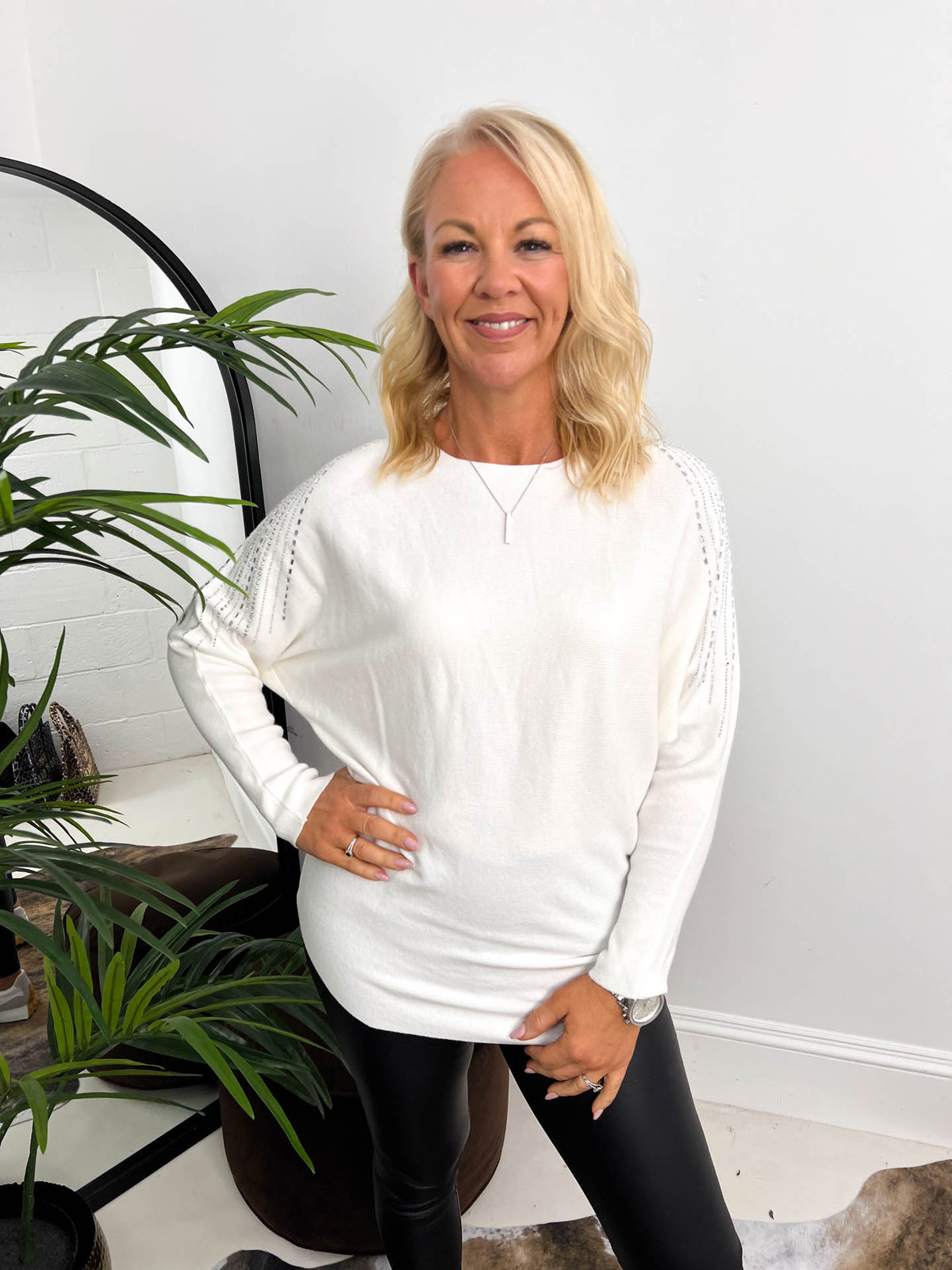 The Alice - Diamanté Shoulders Knit