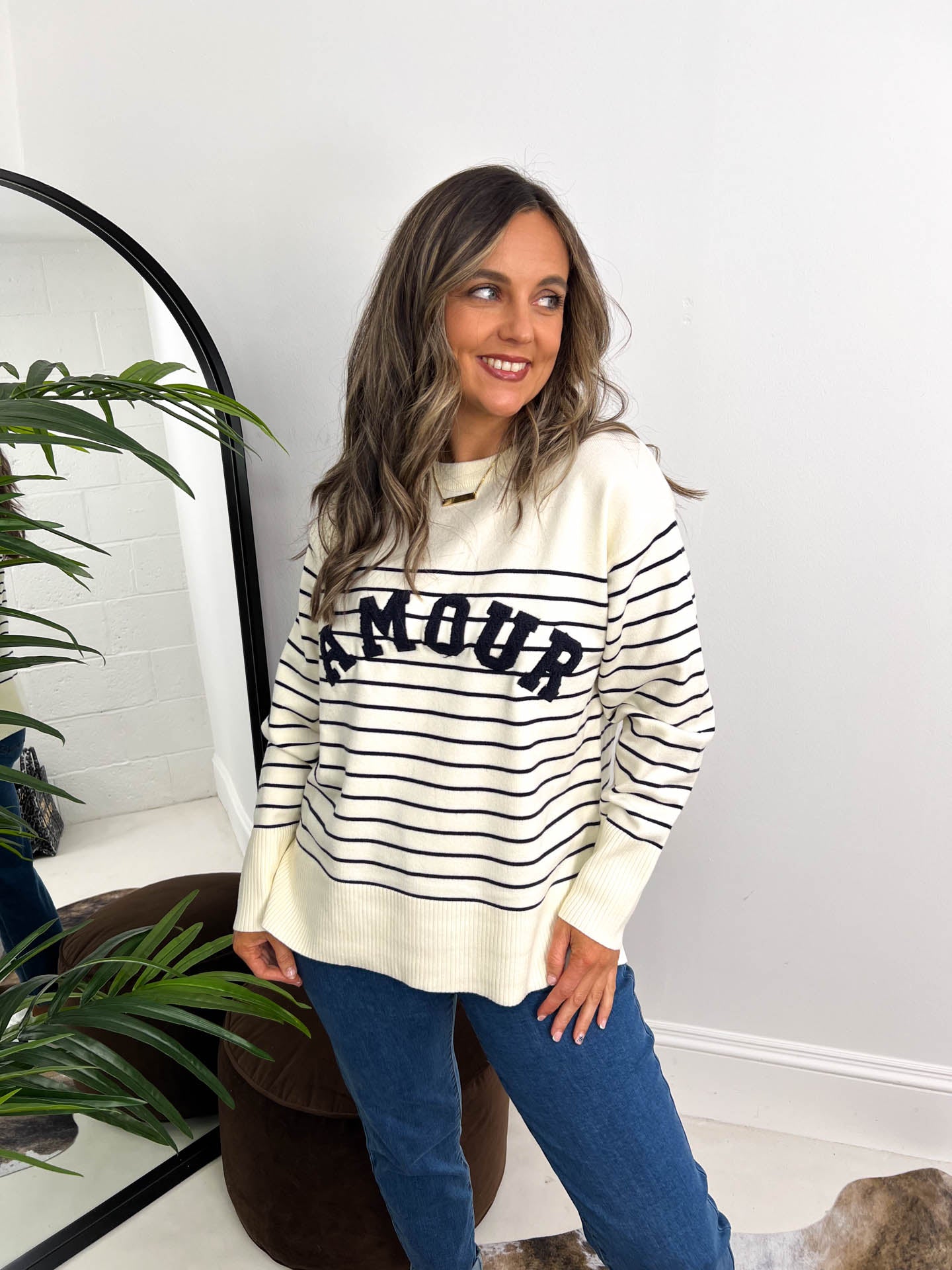 The Saige - AMOUR Striped Knit