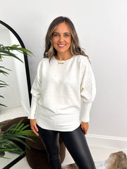 The Addison - Diamante Studded Long Sleeve Knit