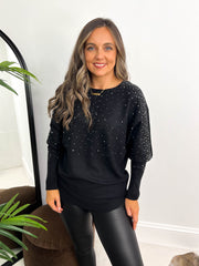 The Addison - Diamante Studded Long Sleeve Knit