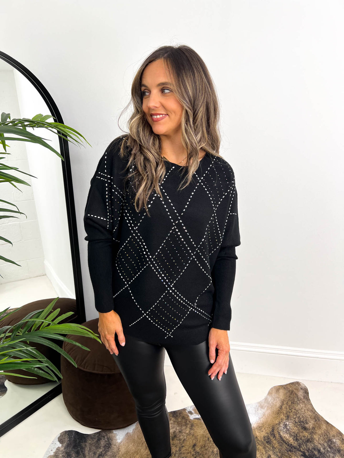 The Jayce - Diamond Diamanté Knit