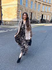 The Kelsey - Taupe Faux Fur Gilet