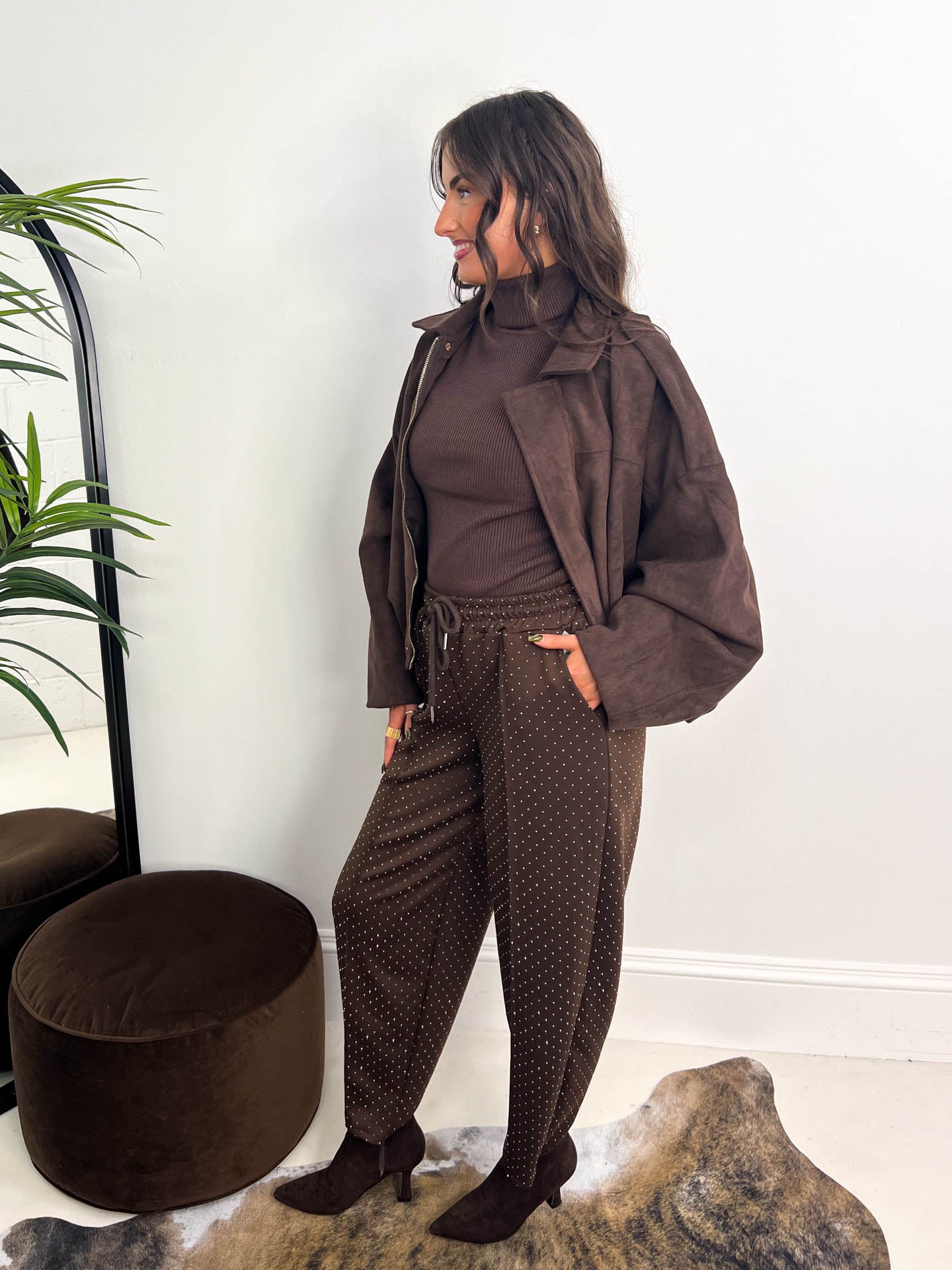 The Aria - Diamante Carrot Leg Joggers