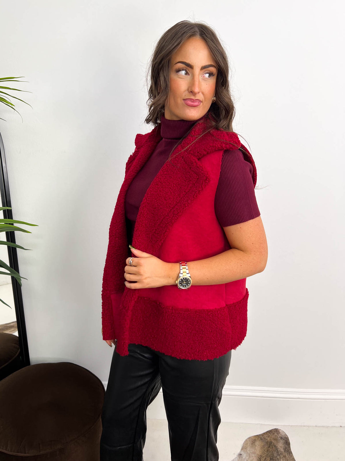 The Janice - Short Sleeve Roll Neck Knit