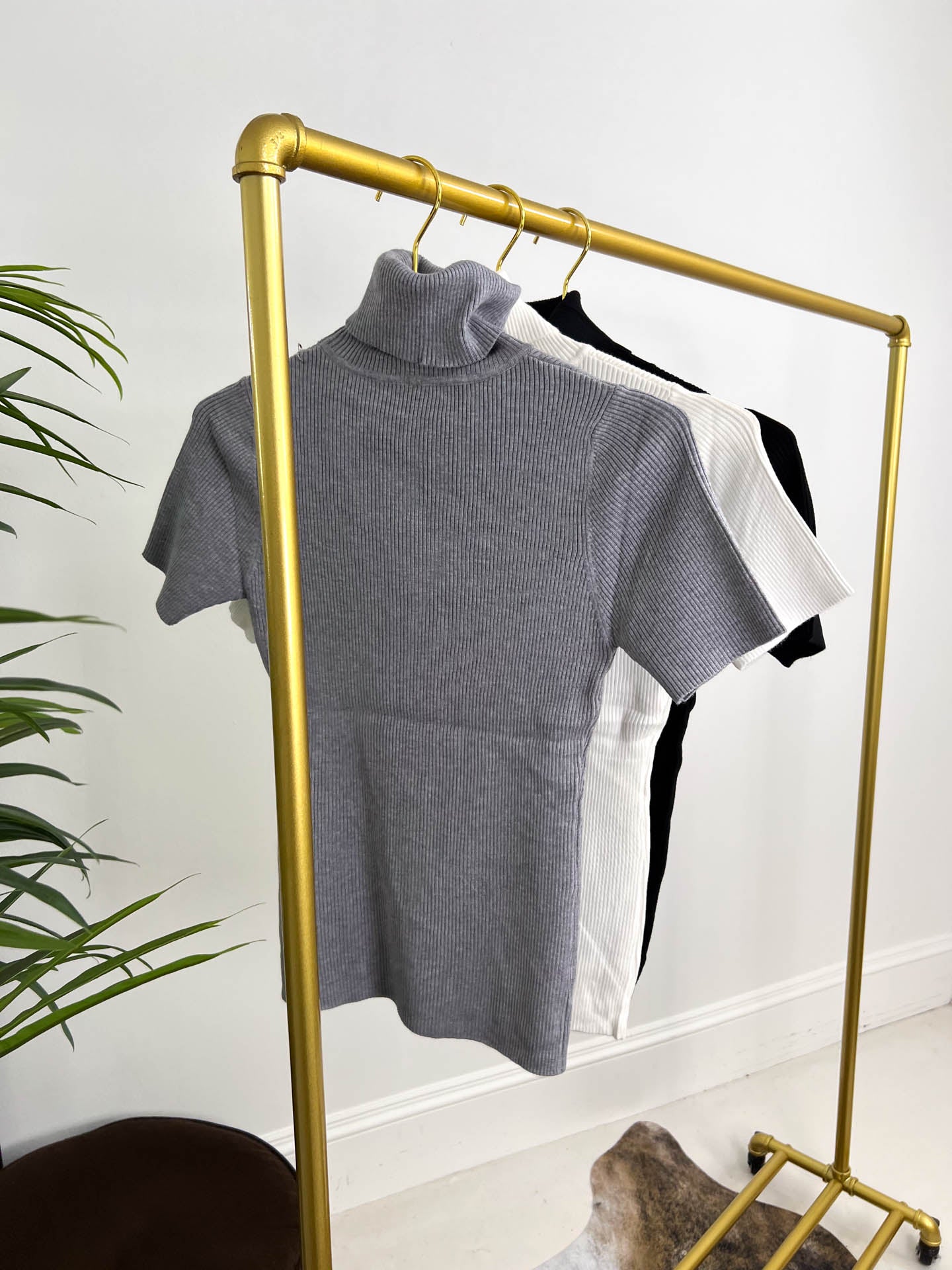 The Janice - Short Sleeve Roll Neck