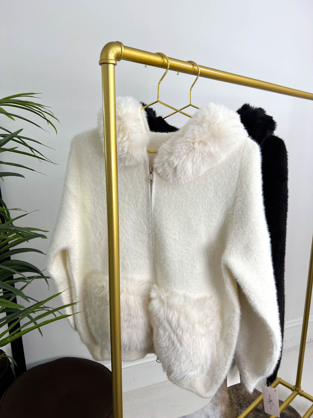 The Catherine  - Fluffy Hooded Zip Up