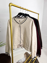 The Victoria - Diamante and Floral Bomber Jacket