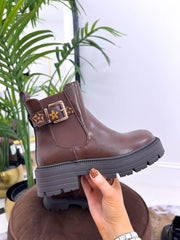 The Jackie - Buckle Detail Knee High Boots