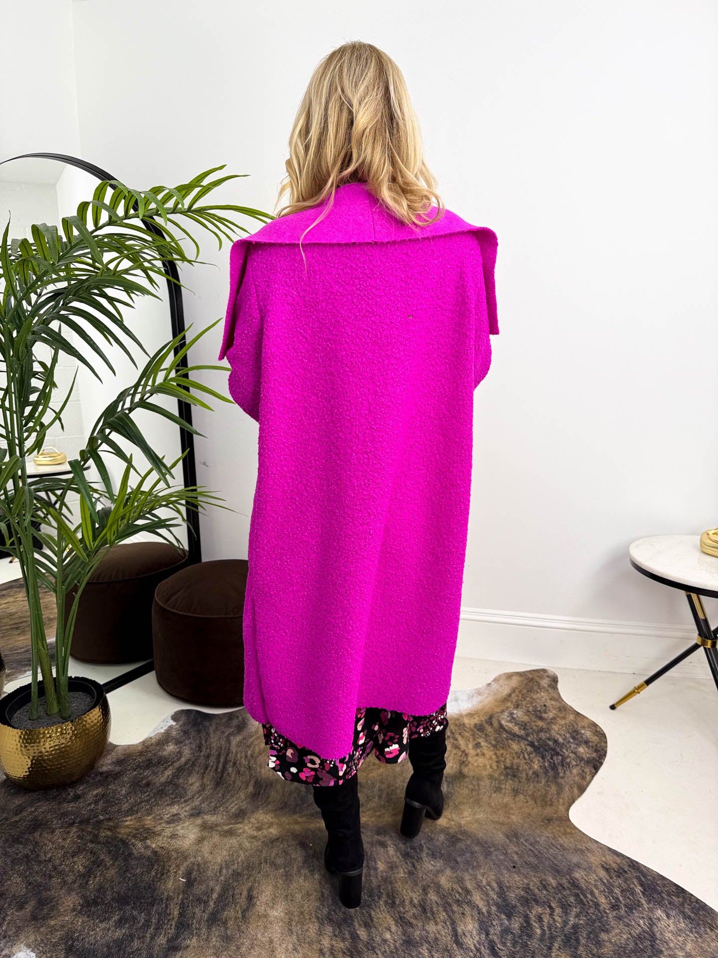 The Katie -  Oversized Collar Boucle Coat