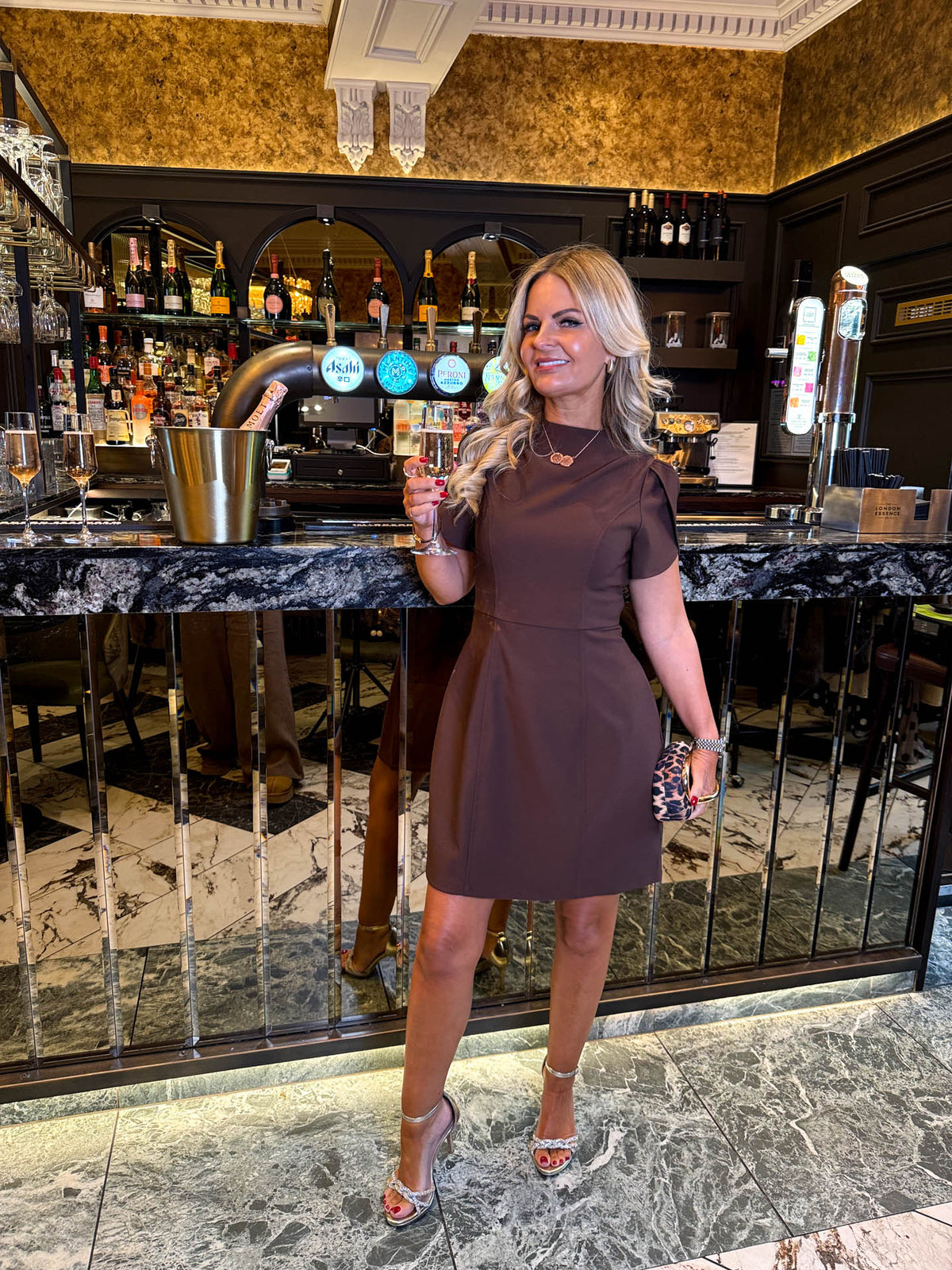 The Tulip - Chocolate Tulip Sleeve Mini Dress