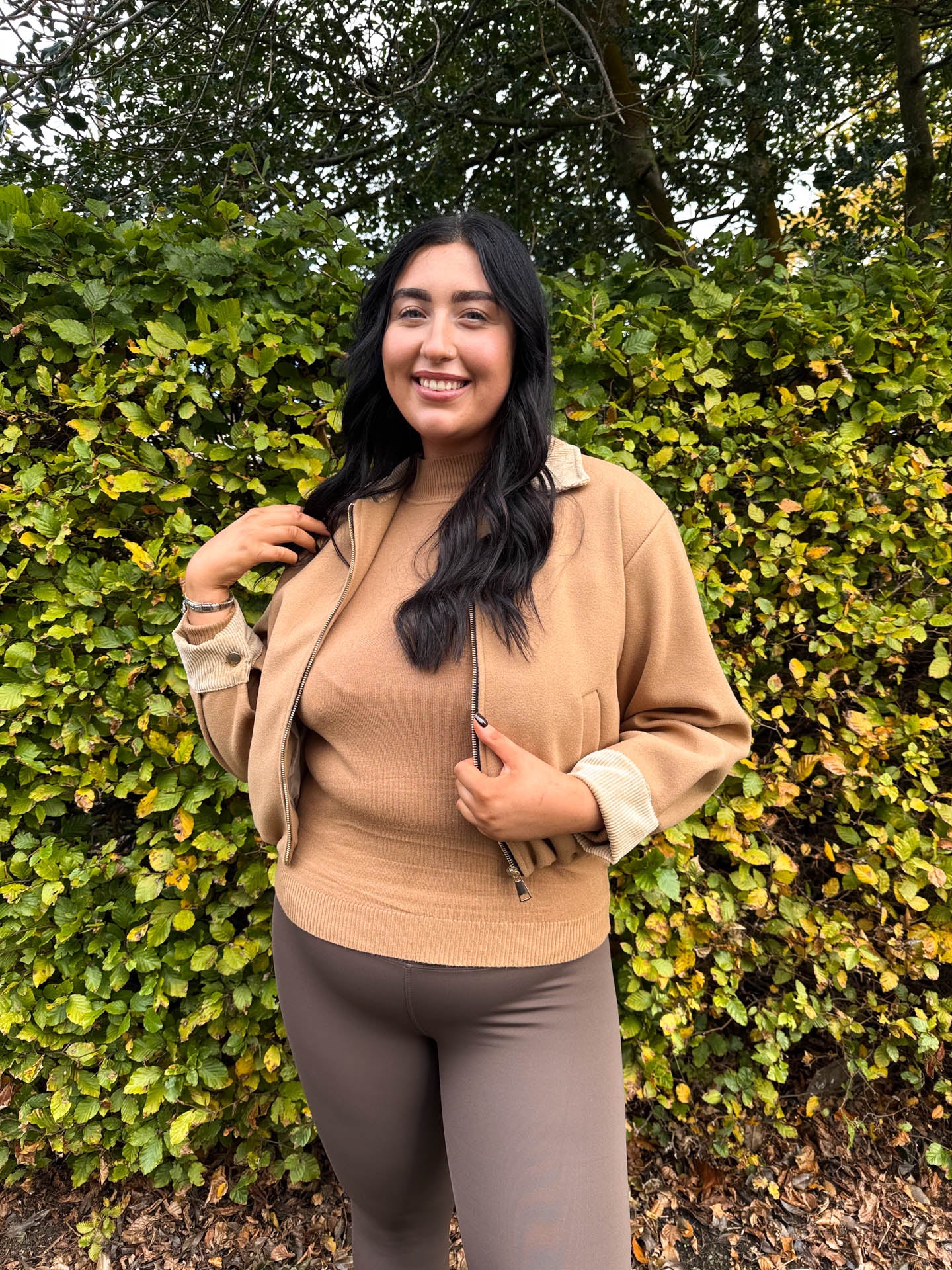 The Erin - Bomber Jacket with Corduroy Detailing