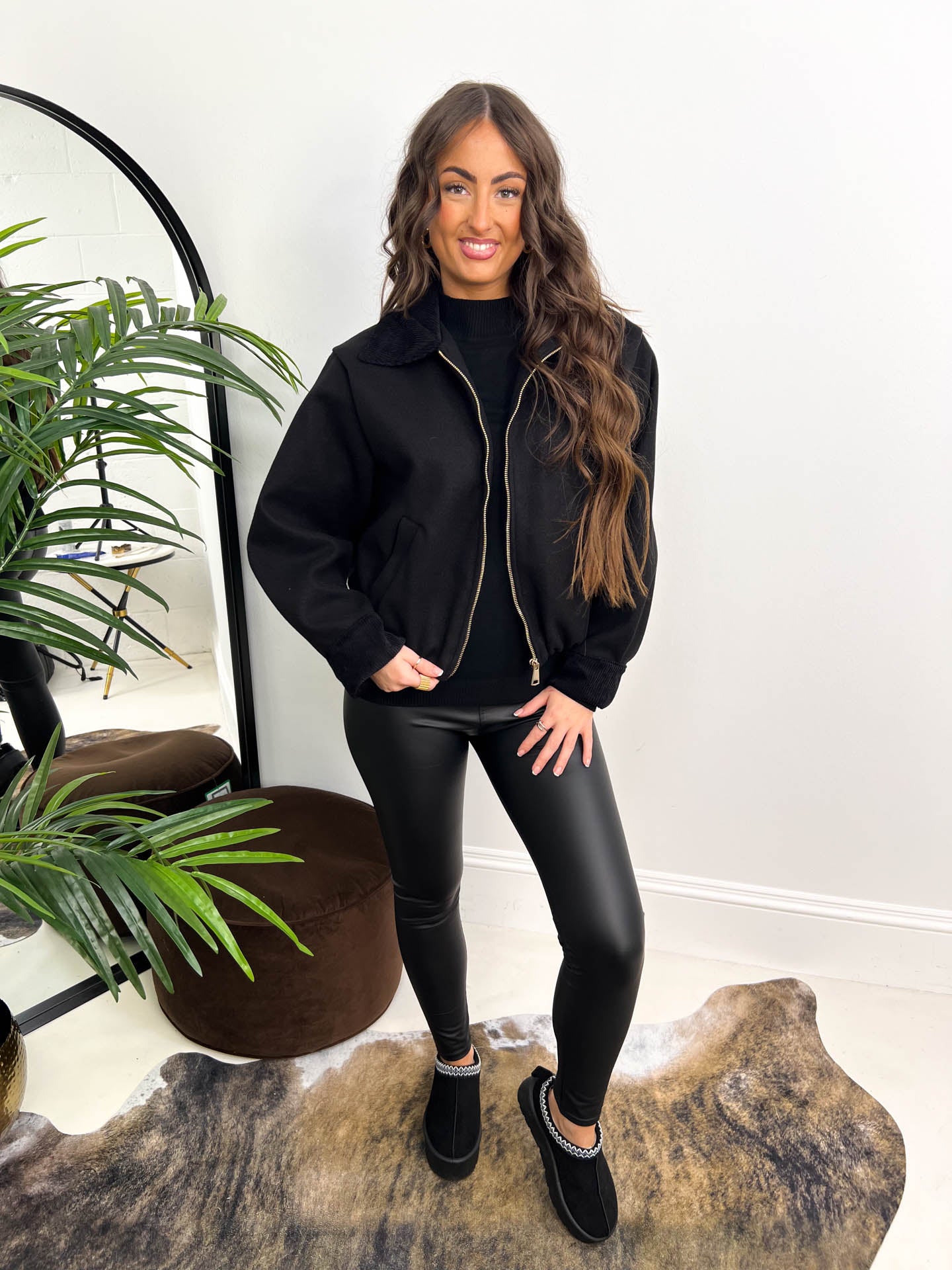 The Erin - Bomber Jacket with Corduroy Detailing