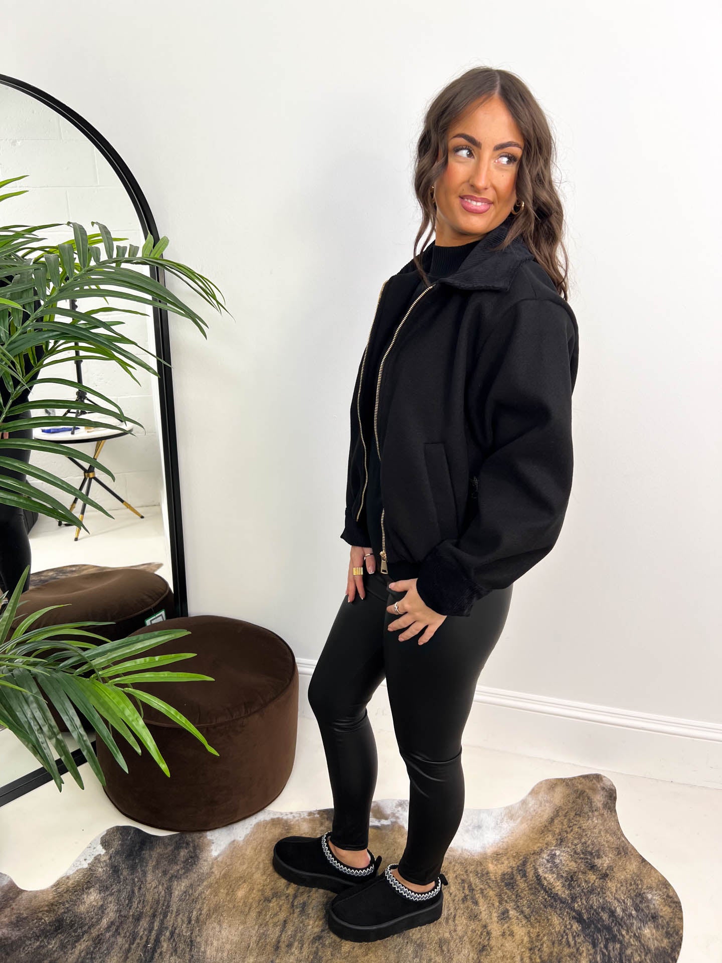 The Erin - Bomber Jacket with Corduroy Detailing
