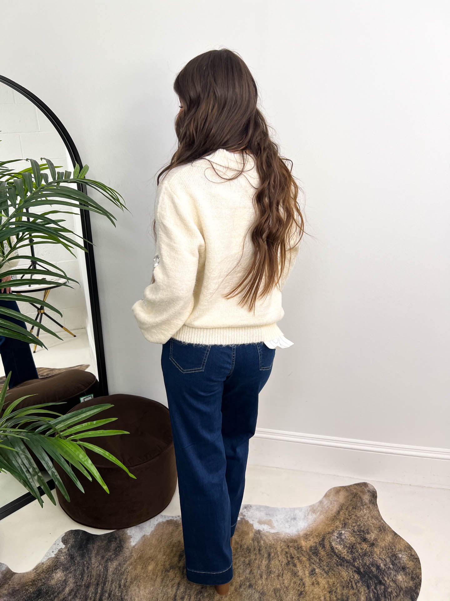The Zoe - Sequin Bow Knit