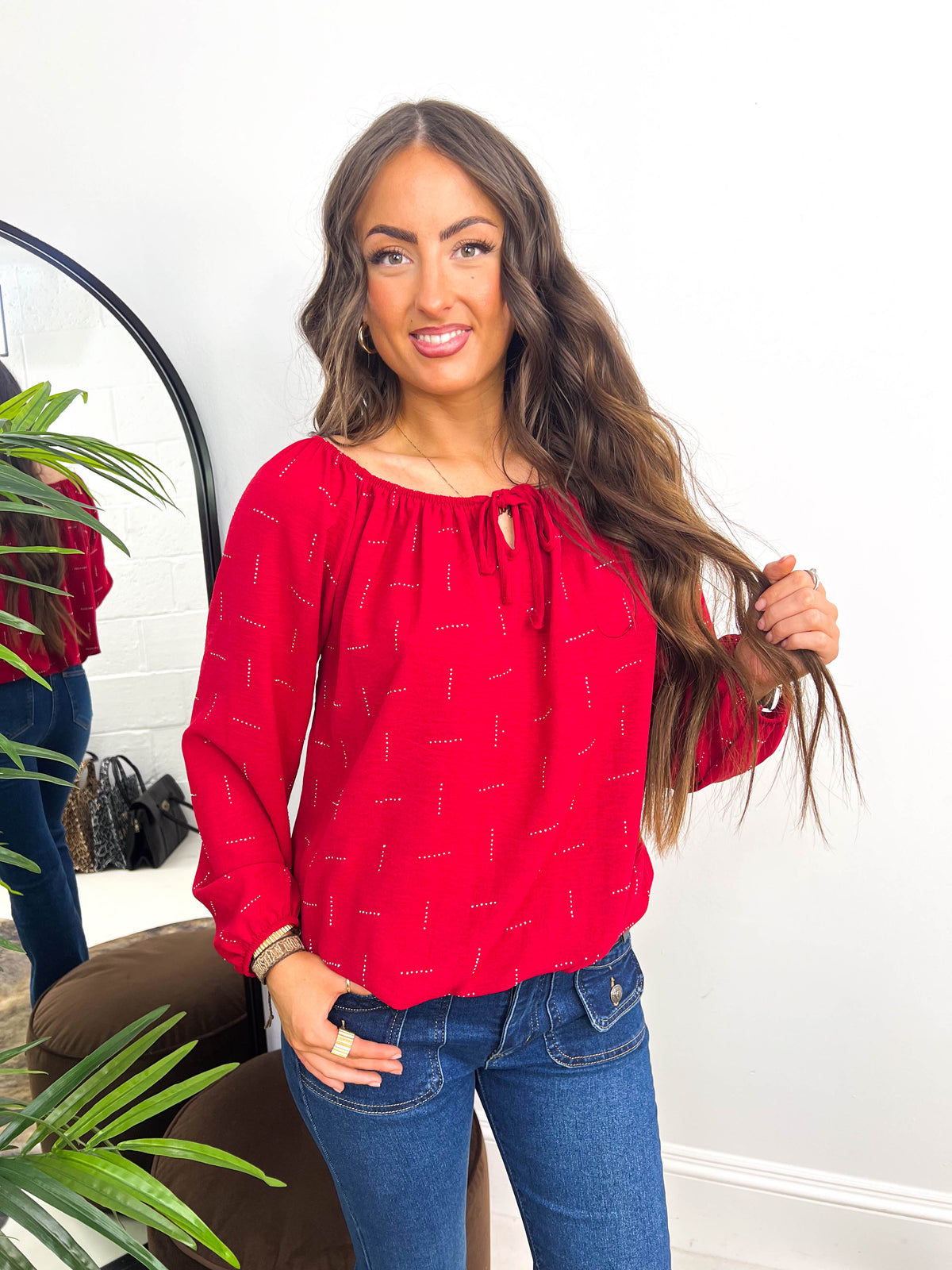 The Eden - Diamante Bardot Blouse