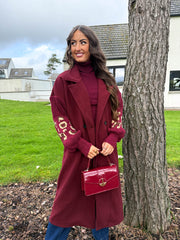 The Collette - Long Coat with Knitted Sleeves