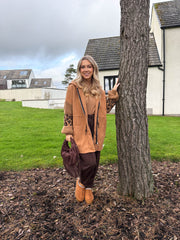 The Collette - Leopard Print Knitted Sleeve Zip Up