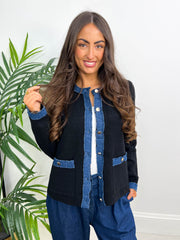 The Karis - Denim Pocket Detail Cardigan