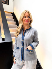 The Karis - Denim Pocket Detail Cardigan