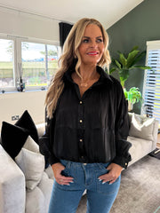 The Harlow - Pleated Bubble Hem Blouse