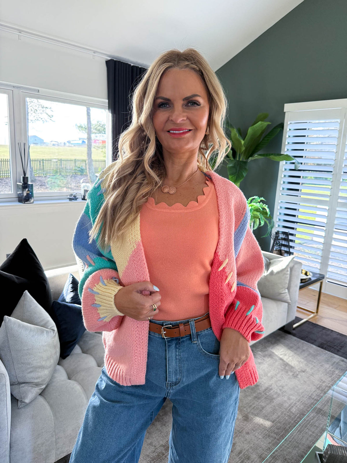 The Delilah - Multi-Coloured Patchwork Cardigan