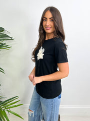 The Polly - 3D Flower Detail T-Shirt