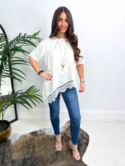The Tisha - Satin Lace Blouse