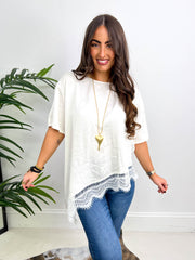 The Tisha - Satin Lace Blouse