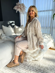 The Cinzia - Floral Embossed Cheesecloth Shirt