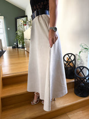 The Mollie - Faux Suede Belted Midi Skirt