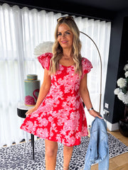 The Leila - Broiderie Anglais Floral Mini Dress