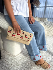 The Cherry - Woven Cherry Clutch