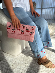 The Cherry - Woven Cherry Clutch